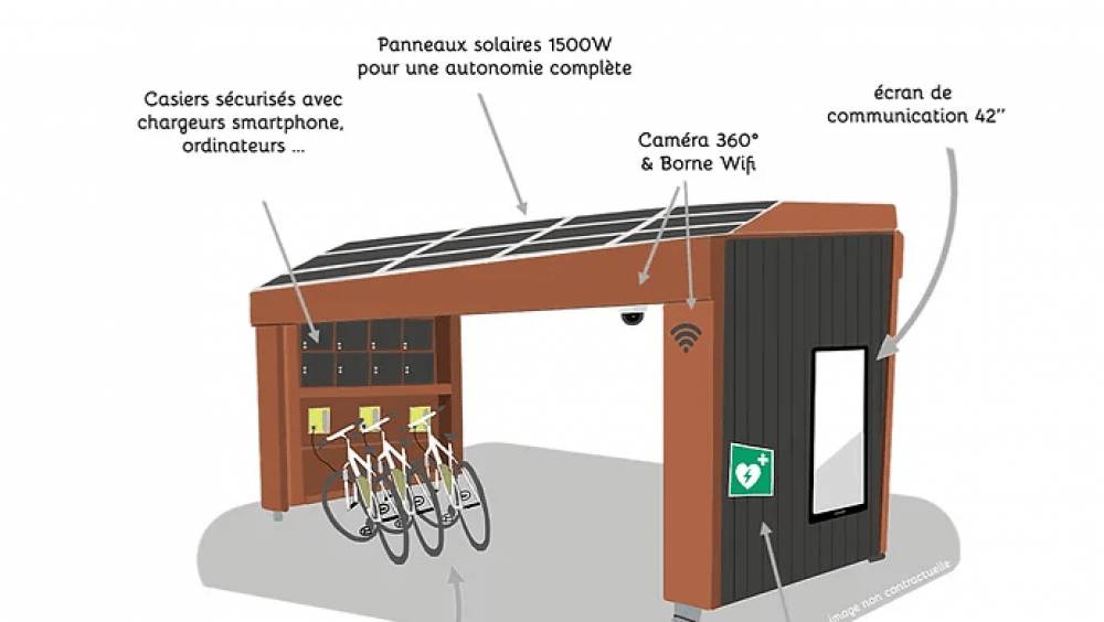 ebikeport la station de recharge des velos a assistance electrique autonome et 100 recyclable