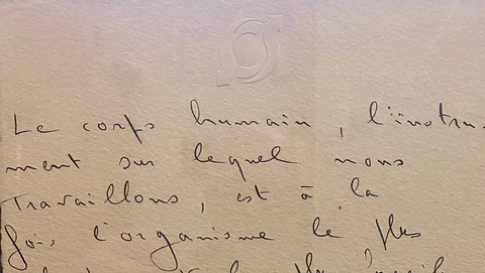 quand le choregraphe maurice bejart ecrivait a son osteopathe