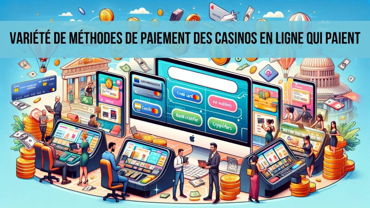 Variété de méthodes de paiement des casinos en ligne qui paient
